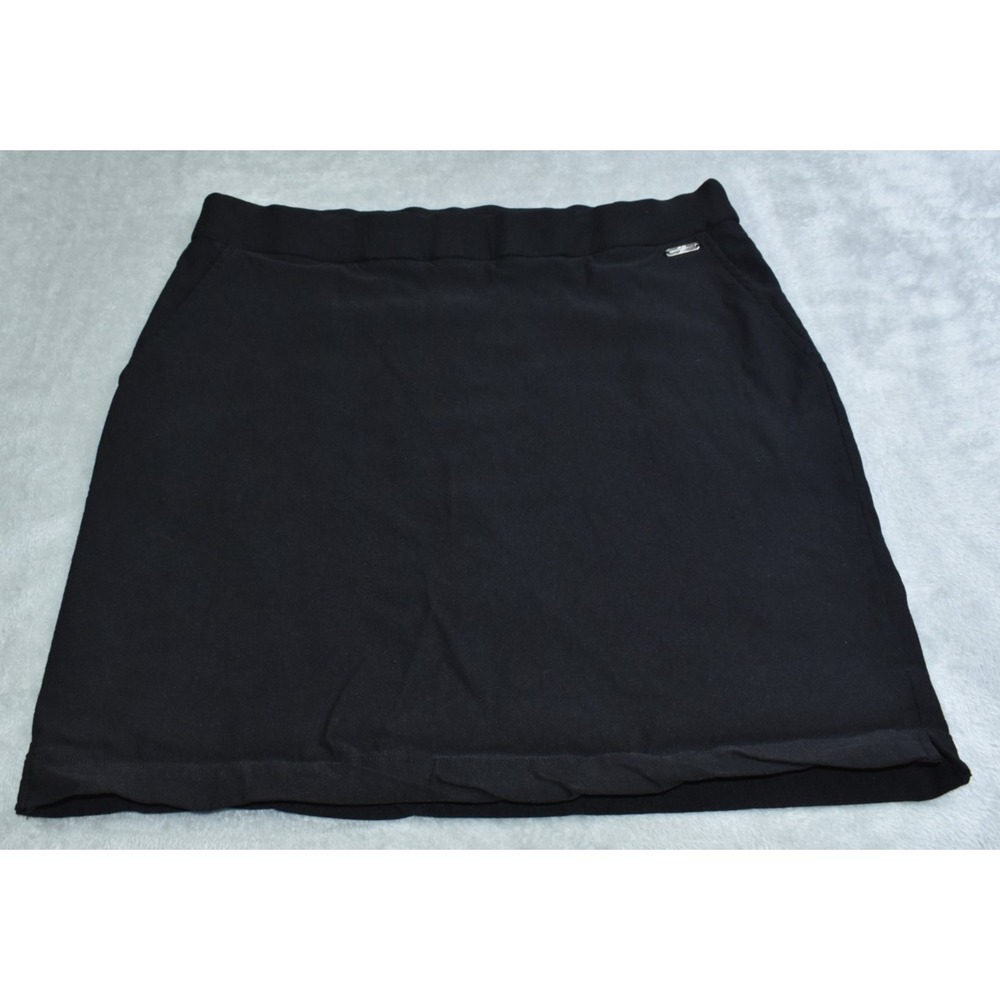 Rafaella Comfort Women's Skort Skirt Size XL Elastic Waist Casual Black Solid